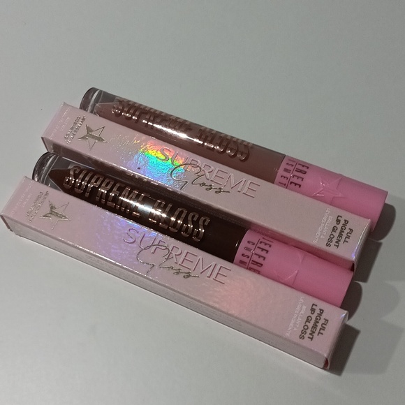 Jeffree Star Supreme Gloss - Nude and Deep Brown,  Ladies Full Coverage Gloss - Picture 4 of 5